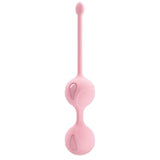 Pallina Kegel rosa Pretty Love vista frontale con manico e aperture