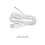 Cavo ricarica USB bianco con jack audio 3,5 mm per vibratore Pretty Love Terence