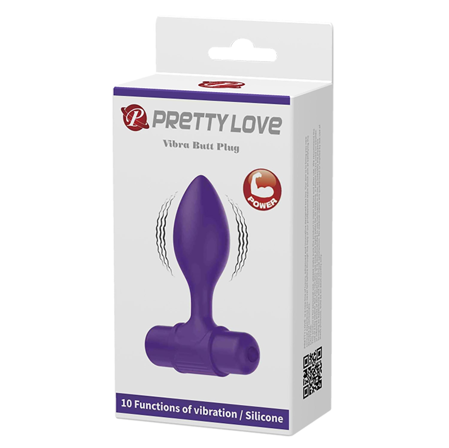 Pretty Love Vibra Butt Plug Black