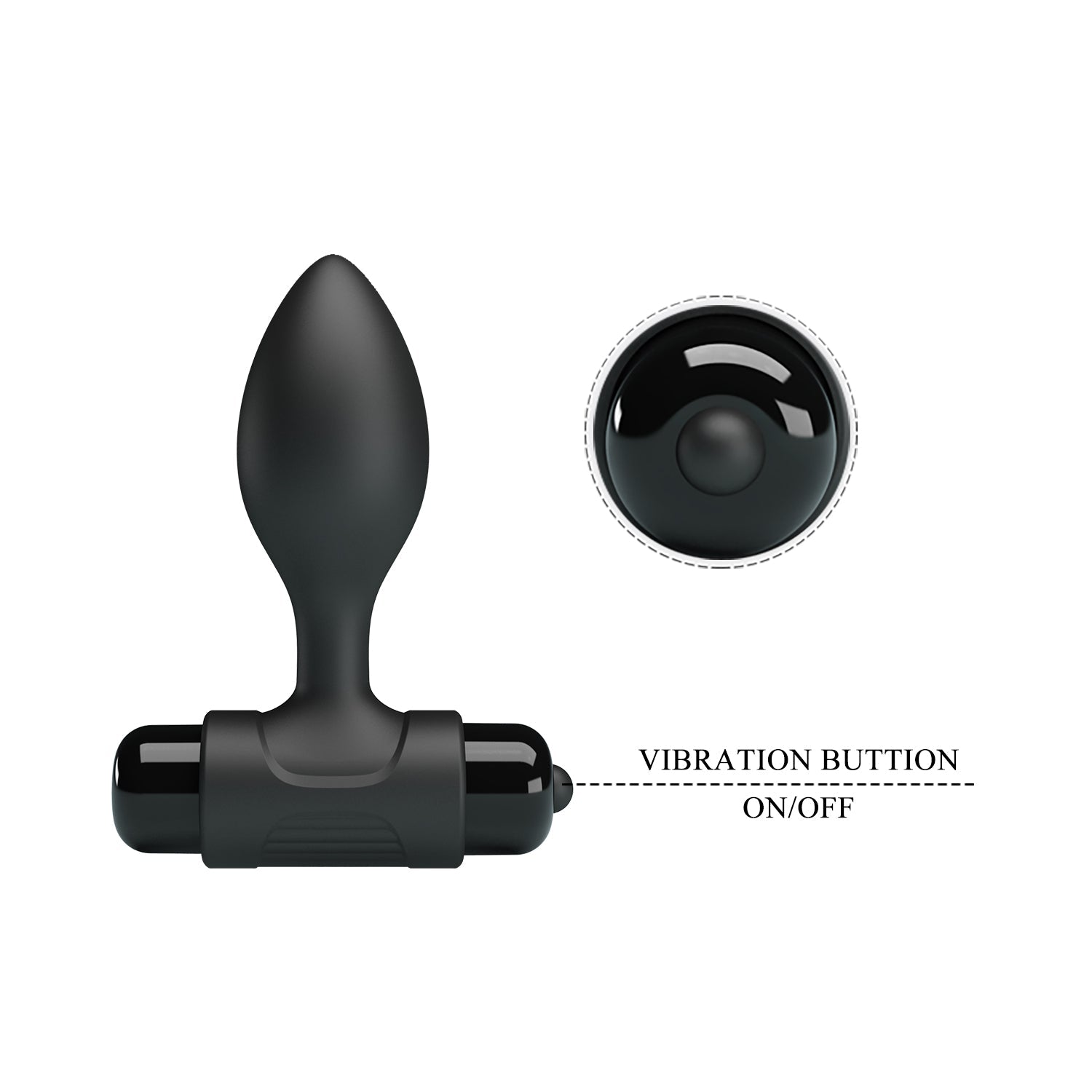 Pretty Love Vibra Butt Plug Black