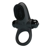 Anello vibrante nero Pretty Love vista laterale profilo curvo finitura opaca e lucida