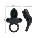 Misurazioni tecniche anello vibrante nero Pretty Love 86mm altezza forma ergonomica