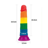 Misurazioni tecniche dildo Prider Fallo Rainbow 18,5 cm in silicone medicale