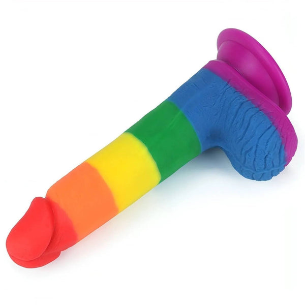 Prider Fallo Rainbow Handcrafted in Silicone Medicale 7.5″