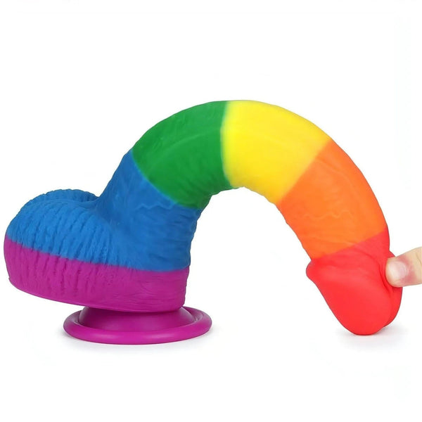 Prider Fallo Rainbow Handcrafted in Silicone Medicale ″