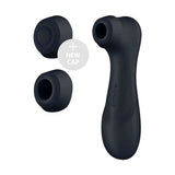 Vibratore Satisfyer Pro 2 Gen 3 Nero con Coperture Intercambiabili NEW CAP e Silicone Pieno