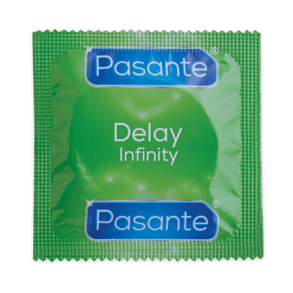 Singolo preservativo ritardante Pasante Delay Infinity con lubrificante alla lidocaina