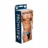 Scatola confezione jockstrap Prowler taglia L fronte blu scuro logo zampa