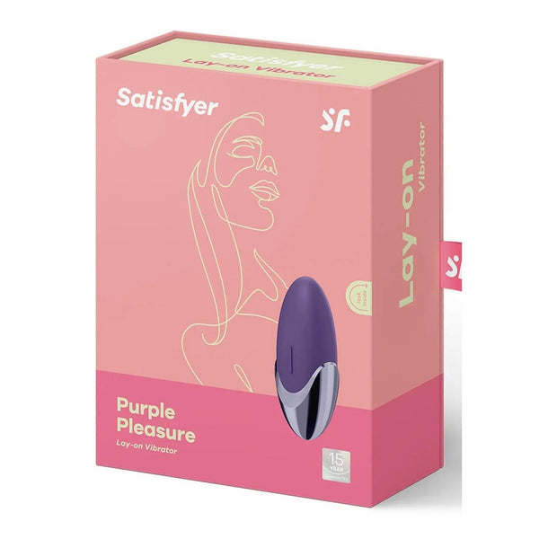 Confezione vibratore Satisfyer Purple Pleasure Lay-on impermeabile con garanzia 15 anni