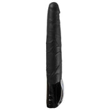 Vibratore nero You2Toys Black Push visto di profilo con pulsanti controllo spinta e vibrazione