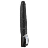 Vibratore nero You2Toys verticale con texture vene, pulsanti blu e indicatori LED spenti
