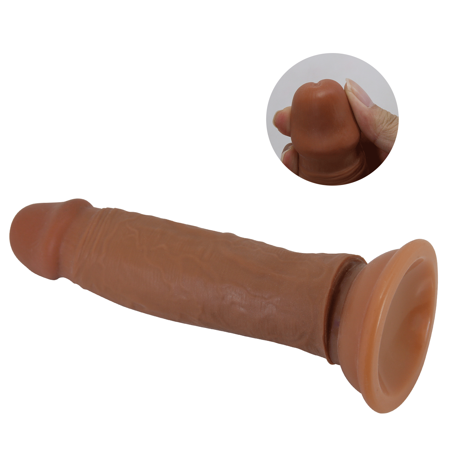 Quentin Dildo Realistico Scappellabile 15 cm penetrabile