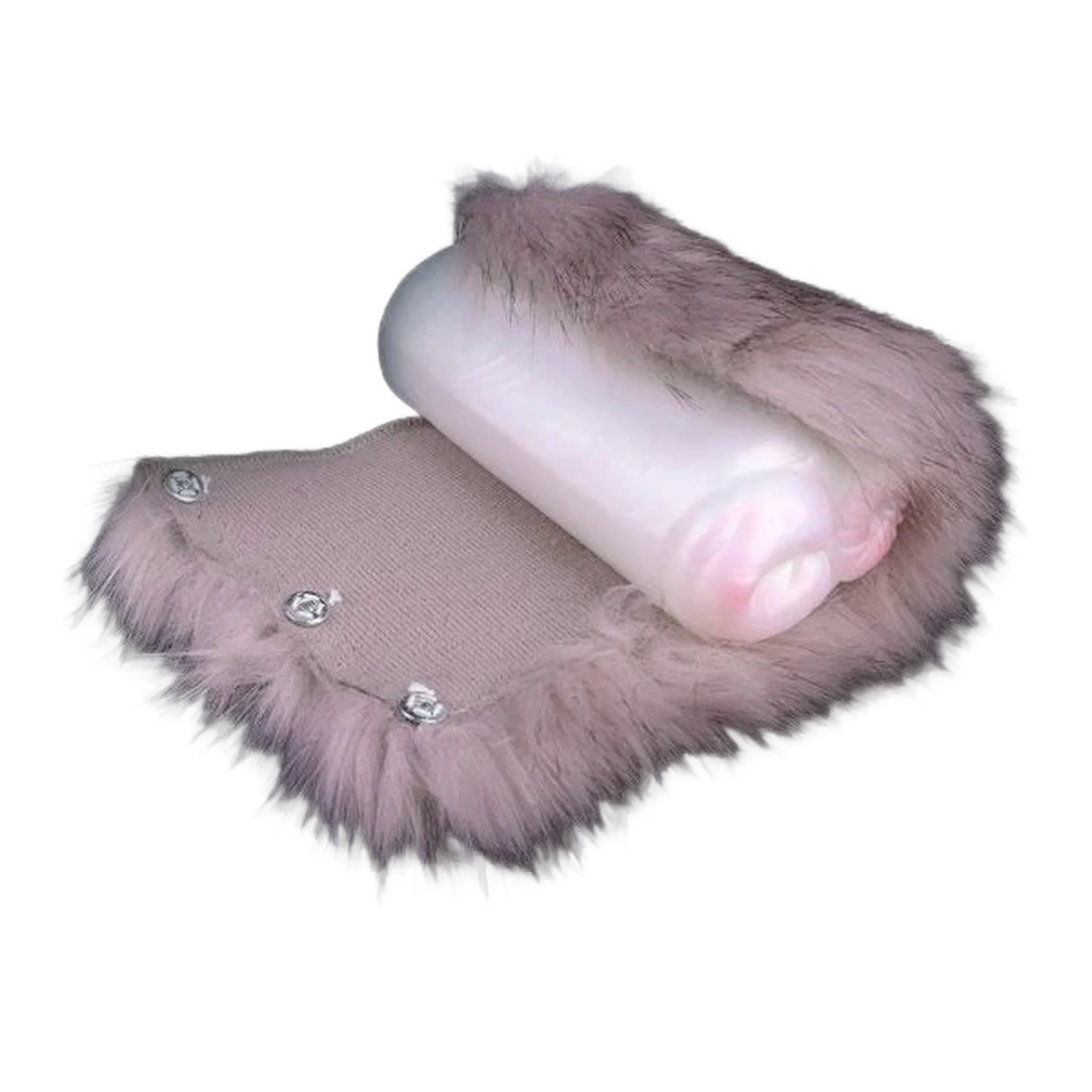 Rabbit Shape Animal Vaginal Doll, Furry Masturbator With Dual-channel