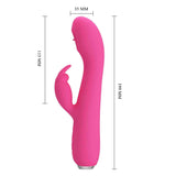 Rachel Vibratore Rabbit in silicone con Lingua Vibrante interna