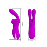 Dimensioni vibratore Ralap viola acceso 162mm altezza base 37mm tecnica