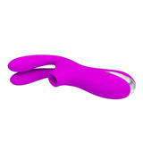 Vibratore clitorideo Ralap viola a forma di coniglietto vista laterale pulsanti