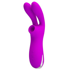Ralap 2 in 1 Coniglietto Vibrante  e succhiaclitoride per un orgasmo mai così intenso - Ricaricabile, Silicone, 7 diversi progra
