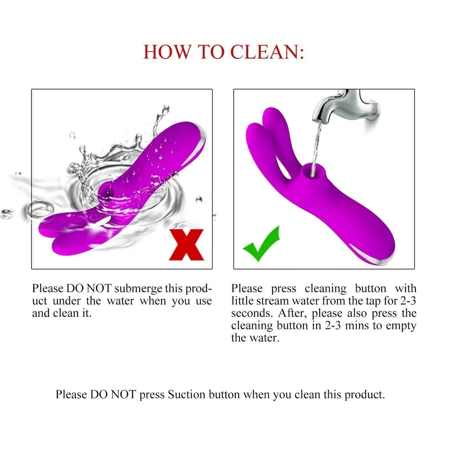 Ralap 2 in 1 Coniglietto Vibrante  e succhiaclitoride per un orgasmo mai così intenso - Ricaricabile, Silicone, 7 diversi progra