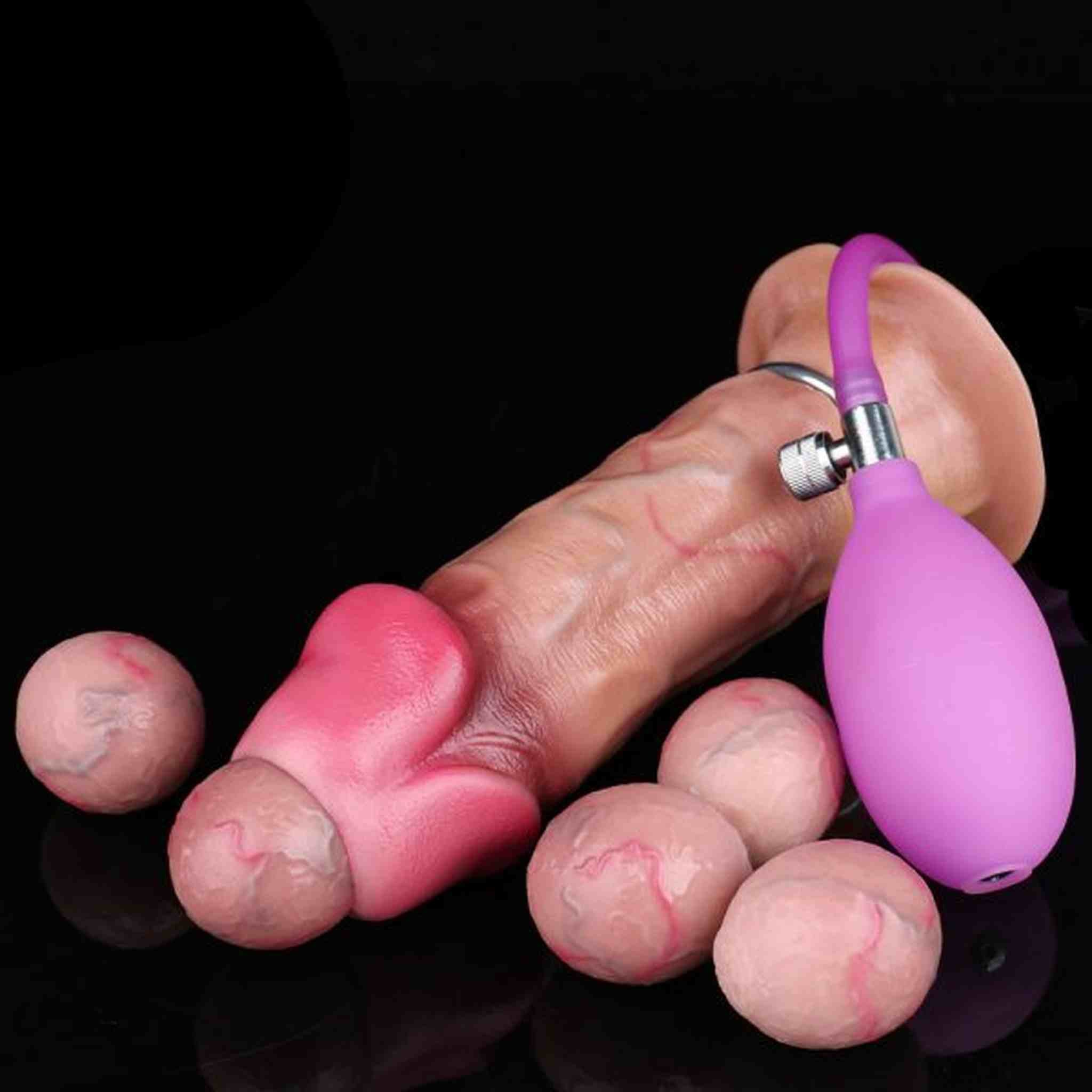 Realistic egg-laying dildo silicone sex toy for women