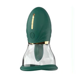 Vista frontale vibratore vaginale Adoramor con pannello controllo dorato e silicone morbido