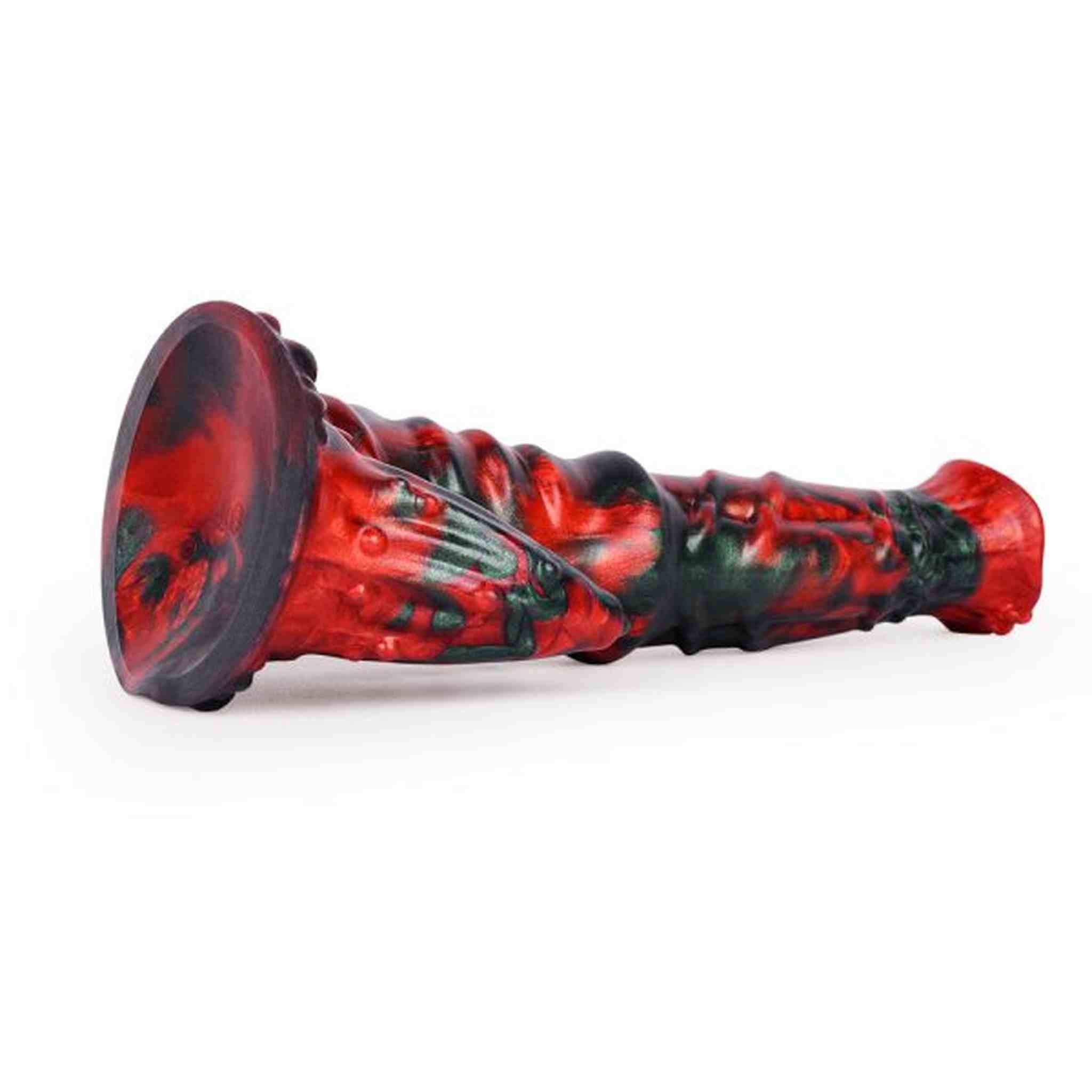 Red liquid silicone devils dildos