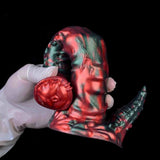 Red liquid silicone devils dildos