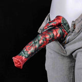 Red liquid silicone devils dildos