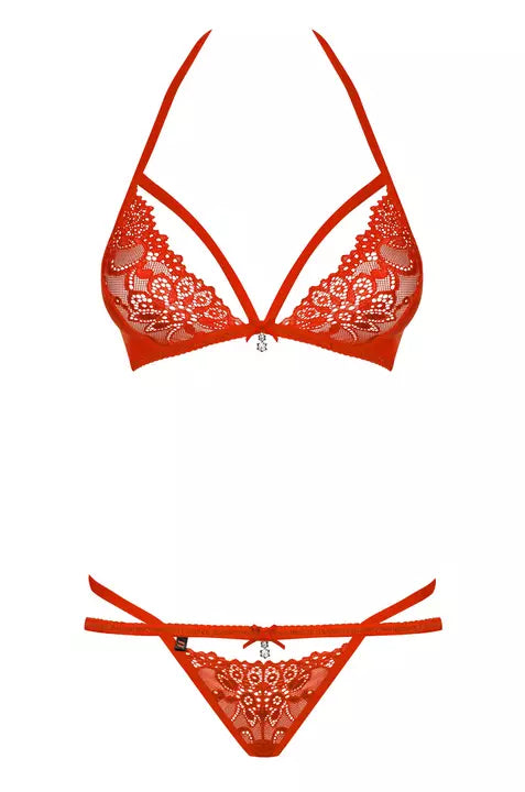 Reggiseno e Tanga rosso S/M