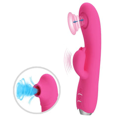 Regina Vibratore Rabbit e Succhiaclitoride con tecnologia Pulse WAVE - 12 modalità di vibrazione e 3 di aspirazione - Ricaricabi