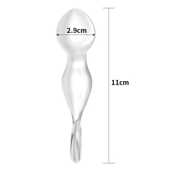 Ring Glass Anal Plug - Trasparente