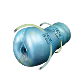 Dimensioni 24 cm masturbatore Rolling Wolf forma curva blu iridescente