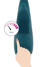 Vibratore rabbit verde scuro ToyJoy con controllo velocità e dettagli a foglia