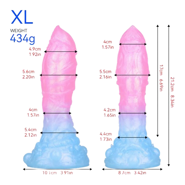 Sakura Blue Silicone Gradient Luminous Dildo Female Masturbation