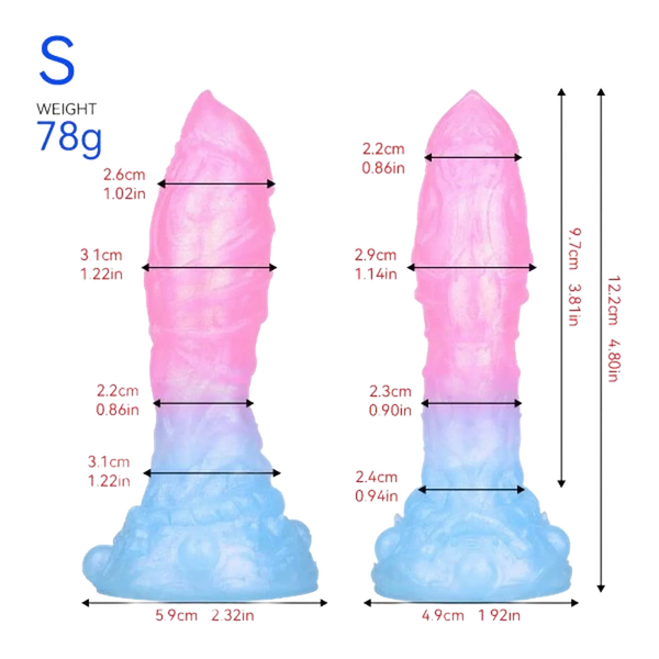 Sakura Blue Silicone Gradient Luminous Dildo Female Masturbation