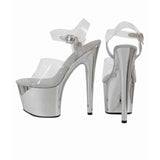 Sandali con décolleté trasparente Tacco 15.5 cm