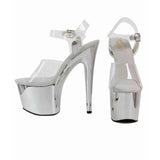 Sandali con décolleté trasparente Tacco 15.5 cm