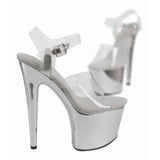 Sandali con décolleté trasparente Tacco 15.5 cm