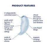 Satisfyer Seal You Soon azzurro: succhia clitoride ad Air Pulse