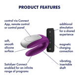 Satisfyer Double Fun Connect App viola: vibratore per coppia