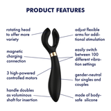 Satisfyer Endless Fun nero: vibratore per coppia