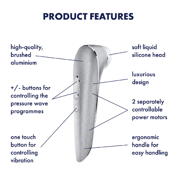 Satisfyer High Fashion argento: succhia clitoride ad Air Pulse
