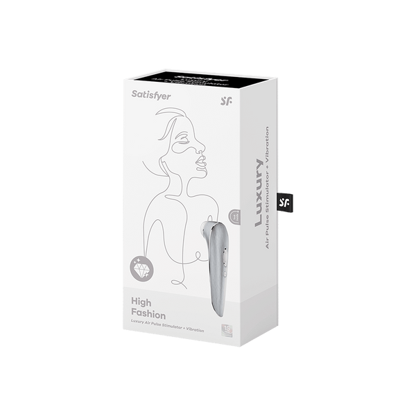 Satisfyer High Fashion argento: succhia clitoride ad Air Pulse