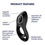 Satisfyer Legendary Duo nero: anello vibrante