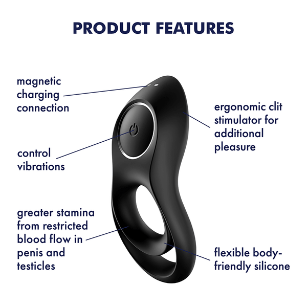 Satisfyer Legendary Duo nero: anello vibrante