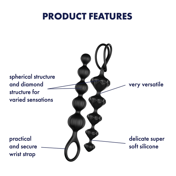 Satisfyer Love Beads nero: palline anali