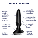Satisfyer Plug-ilicious 2 Connect App nero: plug prostatico vibrante