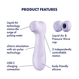 Satisfyer Pro 2 Generation 3 lilla: succhia clitoride ad Air Pulse