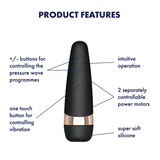 Satisfyer Pro 3+ nero: succhia clitoride ad Air Pulse