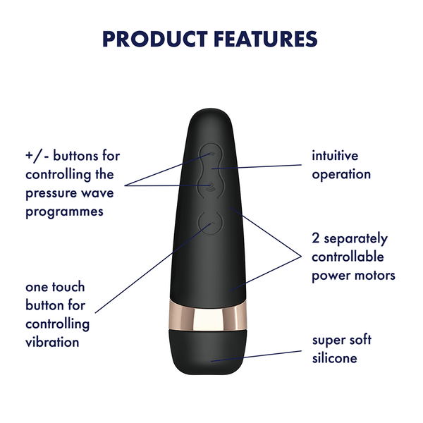 Satisfyer Pro 3+ nero: succhia clitoride ad Air Pulse