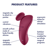Satisfyer Sexy Secret Connect App rosso: vibratore indossabile